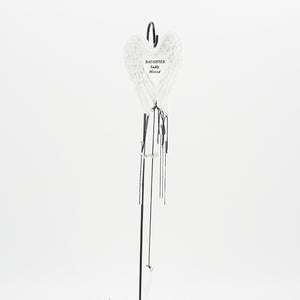 Daughter Sadly Missed Guardian Angel Wings Wind Chime