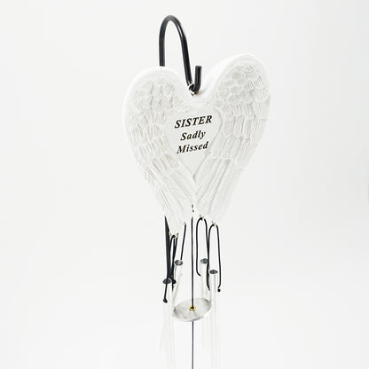 Sister Sadly Missed Guardian Angel Wings Wind Chime