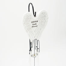 Load image into Gallery viewer, Sister Sadly Missed Guardian Angel Wings Wind Chime