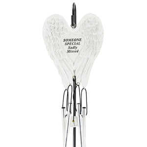 Someone Special Sadly Missed Guardian Angel Wings Wind Chime