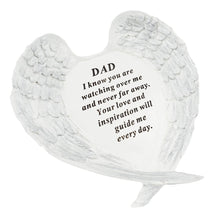 Load image into Gallery viewer, Dad Guardian Angel Heart Wings Graveside Memorial Plaque