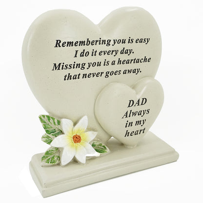 Special Dad Double Heart Plaque