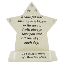 Load image into Gallery viewer, Special Grandson Shining Star Plaque