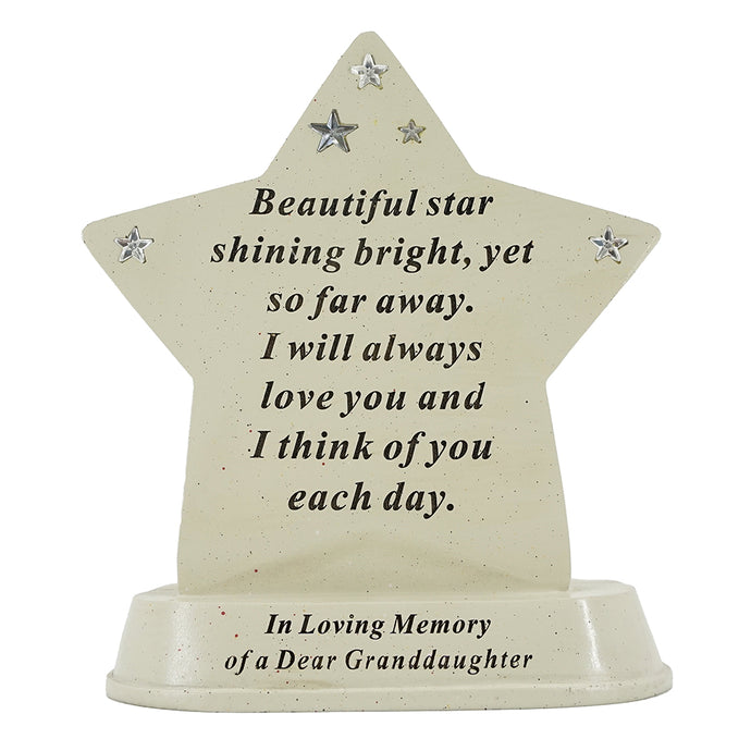 Special Granddaughter Shining Star Plaque