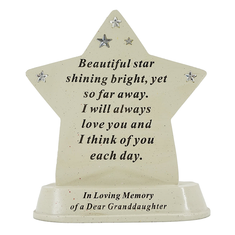 Special Granddaughter Shining Star Plaque