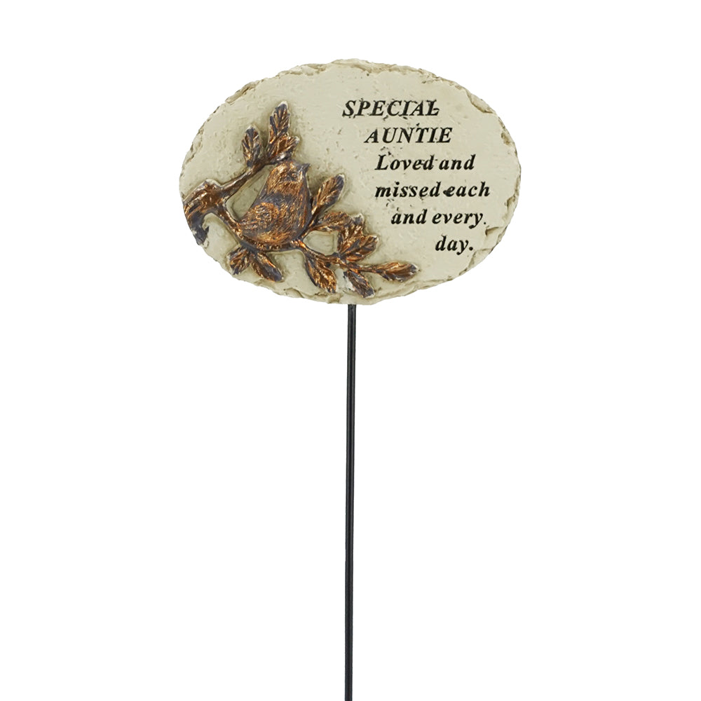 Special Auntie Love & Missed Bird Remembrance Stick