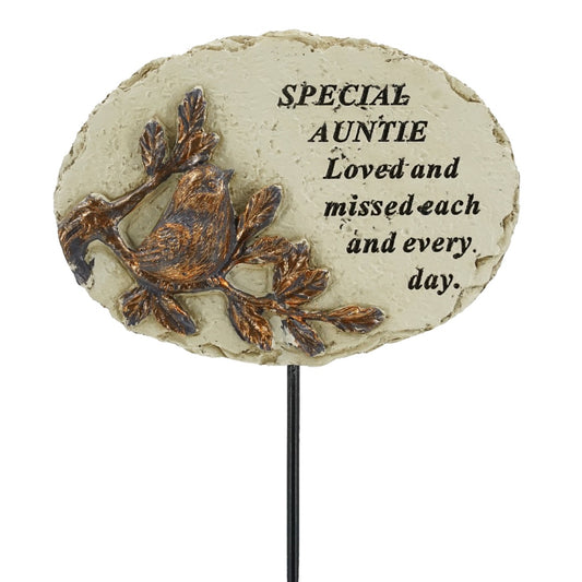 Special Auntie Love & Missed Bird Remembrance Stick