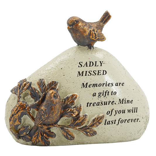 Sadly Missed Robin Bird Memorial Graveside Stone