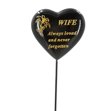 Load image into Gallery viewer, Special Wife Black &amp; Gold Lily Heart Remembrance Stick