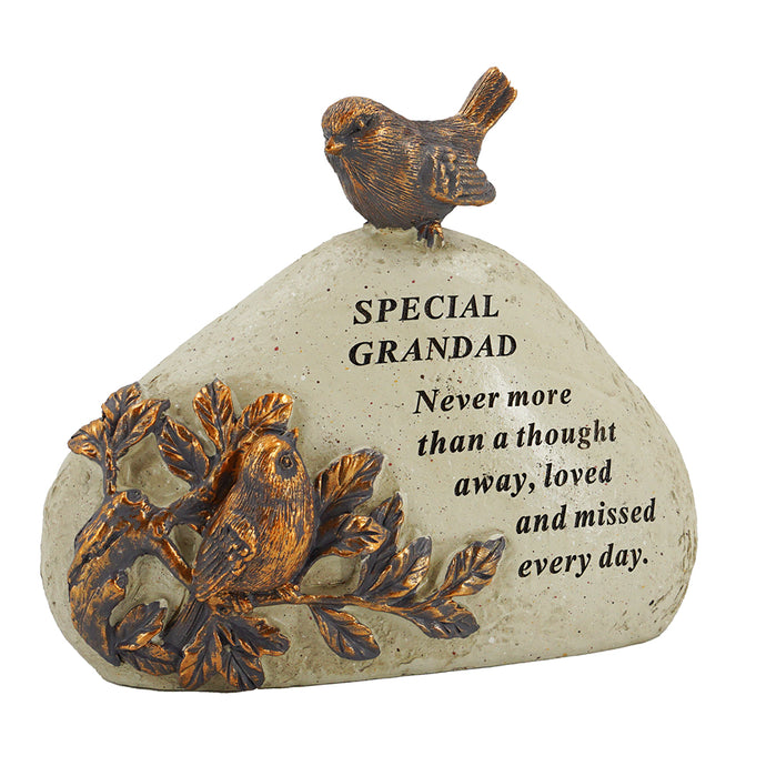 Special Grandad Robin Bird Memorial Graveside Stone Plaque Ornament