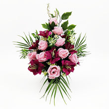 Load image into Gallery viewer, Rose &amp; Lily Artificial Flower Graveside Cemetery Memorial Arrangement