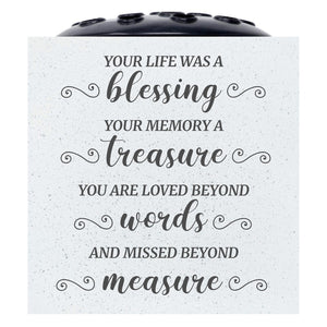 Your Life Was A Blessing Graveside Memorial Flower Vase