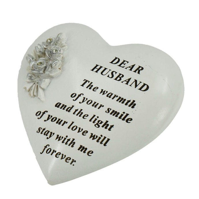 Special Husband Memorial Rose Heart