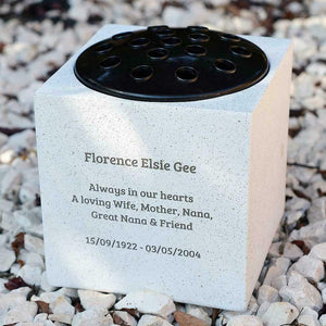 Fully Bespoke Personalised Graveside Memorial Flower Vase