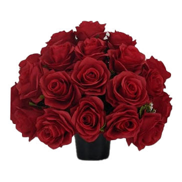 Red Rose Artificial Flower Grave Memorial Arrangement