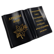 Load image into Gallery viewer, Special Dad Gold Lily Flower Graveside Black Book