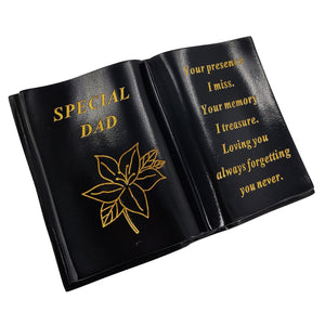 Special Dad Gold Lily Flower Graveside Black Book