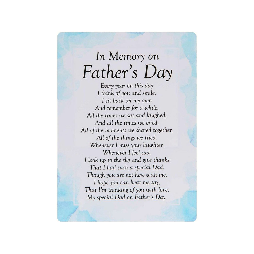 Special Dad Fathers Day Memorial Remembrance Plastic Coated Card