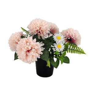 Enya Pink Chrysanthemum Daisy Artificial Flower Memorial Arrangement
