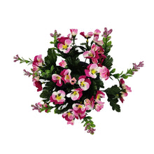 Load image into Gallery viewer, Kaia Pink Pansy Artificial Flower Memorial Arrangement