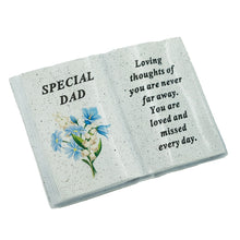 Load image into Gallery viewer, Special Dad Blue Flower Graveside Book Ornament