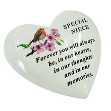 Load image into Gallery viewer, Special Niece Robin Memorial Heart