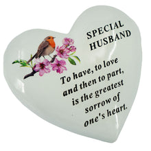 Load image into Gallery viewer, Special Husband Robin Memorial Heart