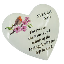 Load image into Gallery viewer, Special Dad Robin Memorial Heart
