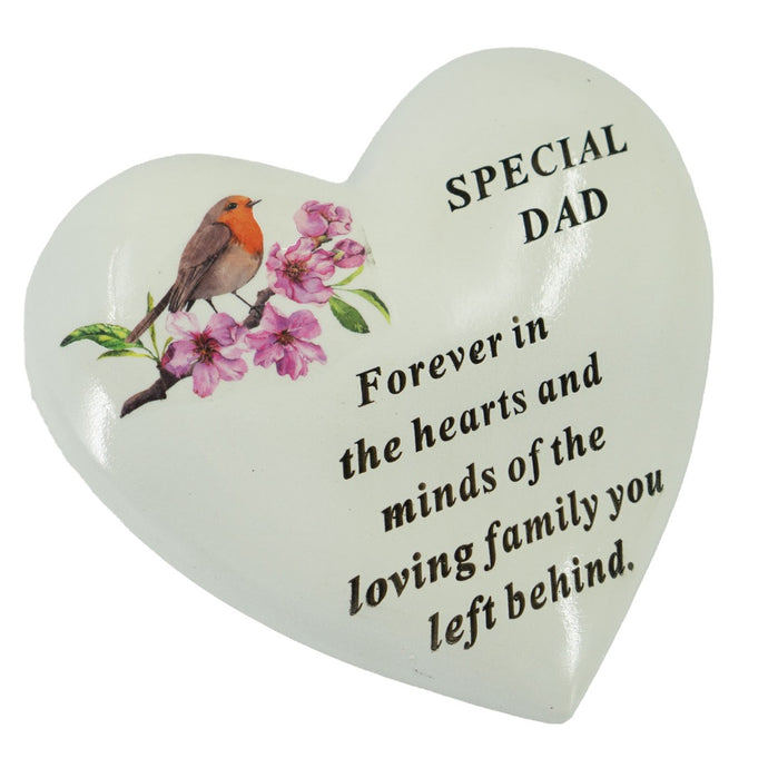 Special Dad Robin Memorial Heart