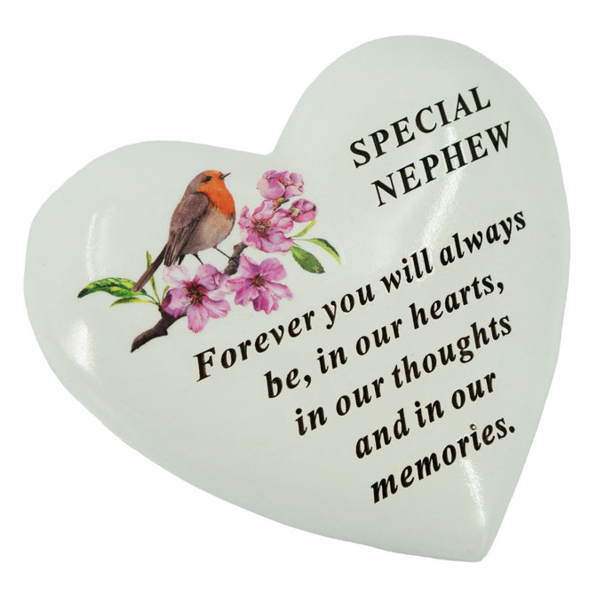 Special Nephew Robin Memorial Heart