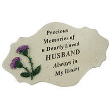 Load image into Gallery viewer, Special Husband Thistle Flower Memorial Grave Plaque