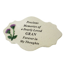 Load image into Gallery viewer, Special Gran Thistle Flower Graveside Plaque