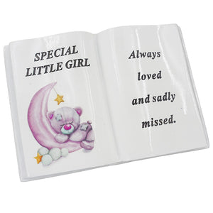 Special Little Girl Baby Teddy Bear Memorial Book