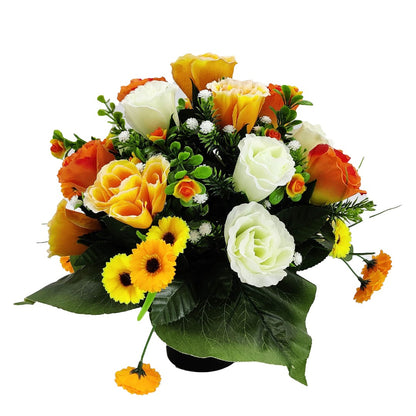 Dylan Orange Rose Artificial Flower Arrangement