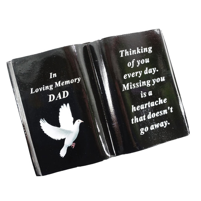 Dad Dove Bird Peace Black Book Memorial Ornament