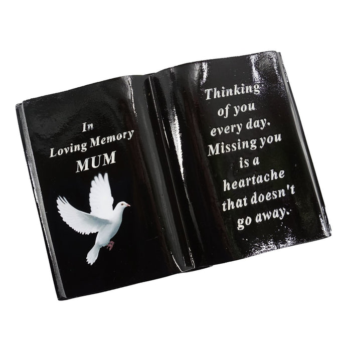 Mum Dove Bird Peace Black Graveside Book