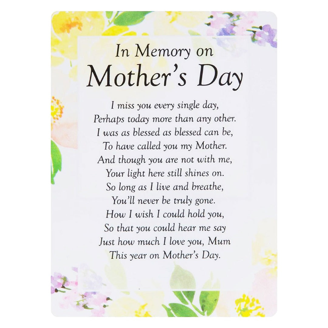 Special Mum Mothers Day Memorial Remembrance Plastic Coated Card ...