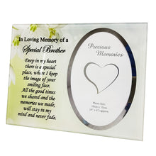 Load image into Gallery viewer, Special Brother Memorial Glass Mirror Photo Frame