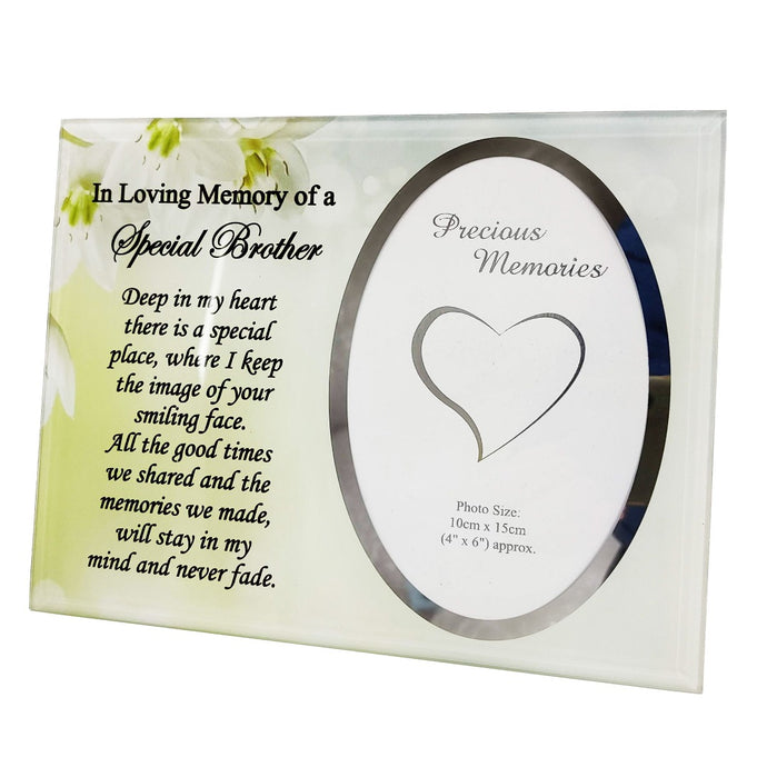 Special Brother Memorial Glass Mirror Photo Frame