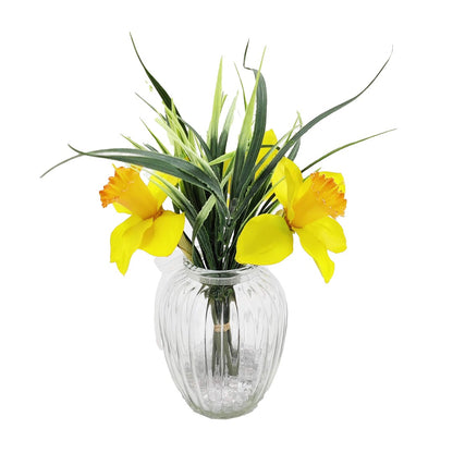 Yellow Daffodil Grass Bud Artificial Flower Arrangement