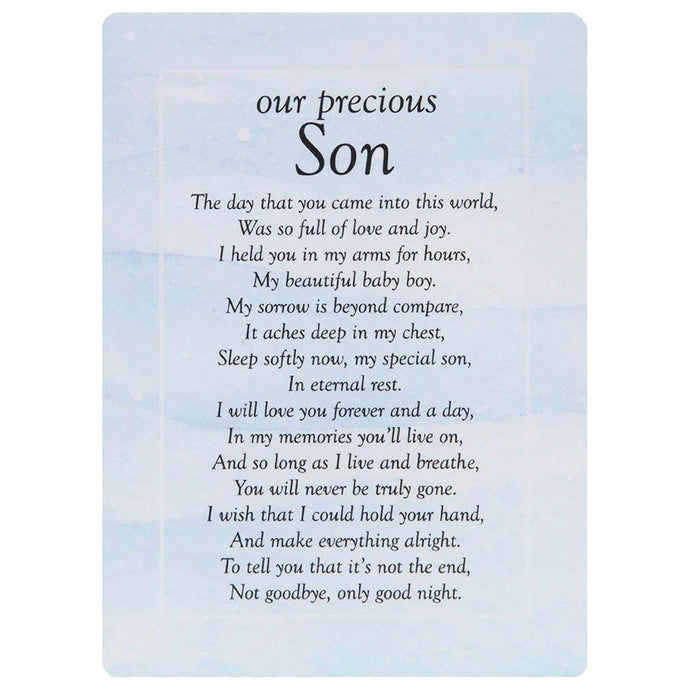 Our Precious Son Butterfly Memorial Remembrance Card
