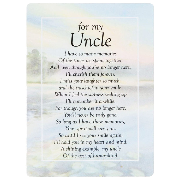 Special Uncle Lake Memorial Remembrance Card