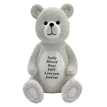 Load image into Gallery viewer, Special Son Baby Boy Teddy Bear Memorial Graveside Ornament
