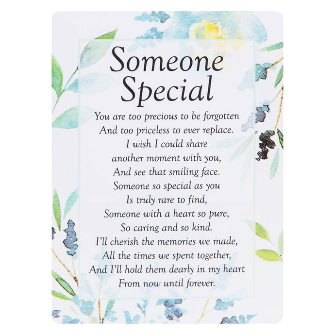 Someone Special Floral Memorial Remembrance Card