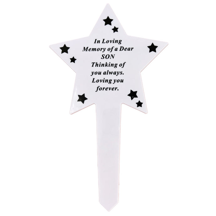 Shining Star Special Son Memorial Baby Child Remembrance Ground Stake Plaque