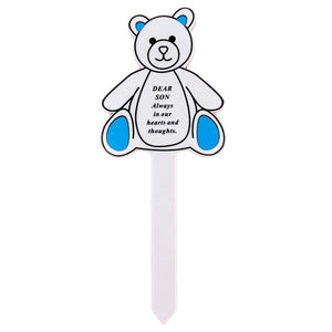 Teddy Bear Special Son Memorial Baby Child Remembrance Verse Grave Ground Stake