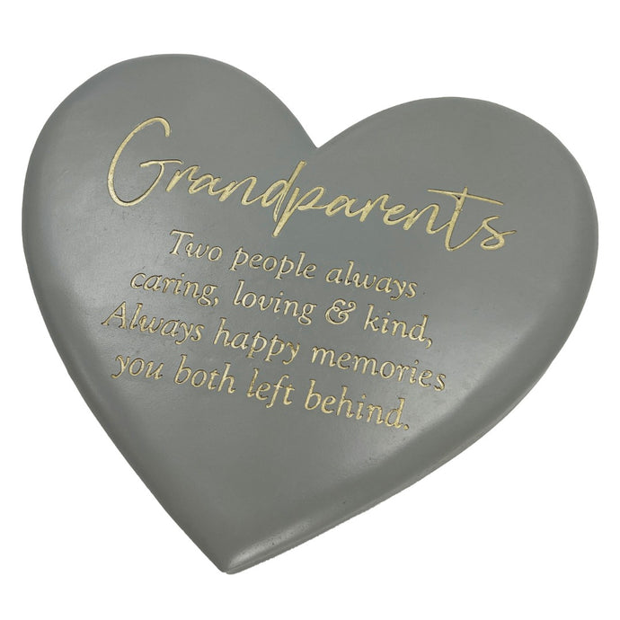 Special Grandparents Graveside Grey Memorial Heart Grave Plaque Ornament