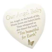 Load image into Gallery viewer, Our Angel Baby Butterfly Graveside Memorial Heart Grave Plaque Ornament