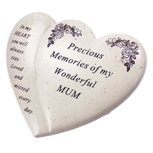 Load image into Gallery viewer, Precious Memories Mum Double Heart Flower Graveside Memorial Ornament