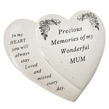 Load image into Gallery viewer, Precious Memories Mum Double Heart Flower Graveside Memorial Ornament